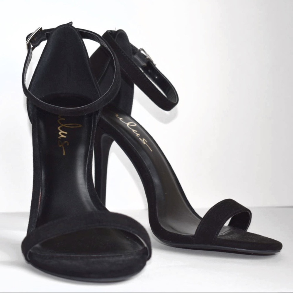 Elsi Black Single Strap Heels | Black Stilettos from Lulus